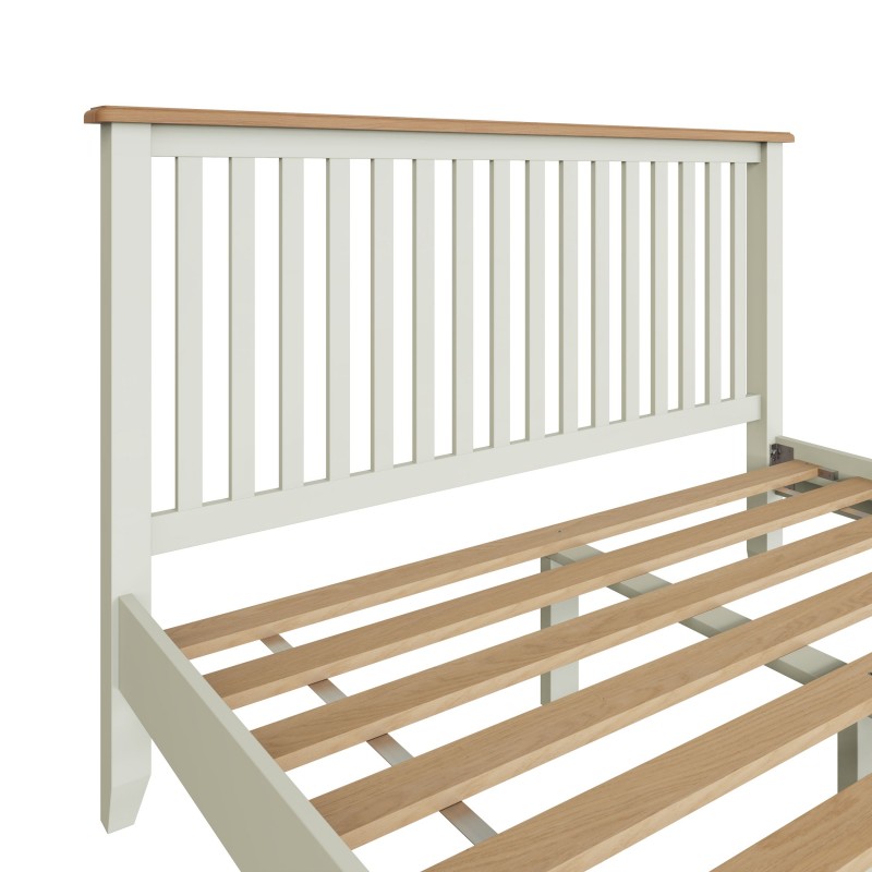 DC GA King-size Bed Frame Pure White/Light Oak